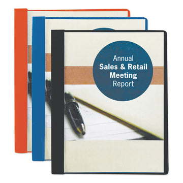 Smead® Clear Front Report Cover, Double-prong Fastener, 0.5" Capacity, 8.5 X 11, Clear-dark Blue, 25-box freeshipping - TVN Wholesale